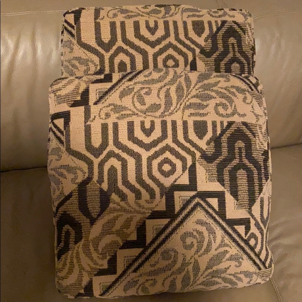 Two sofa accent pillows